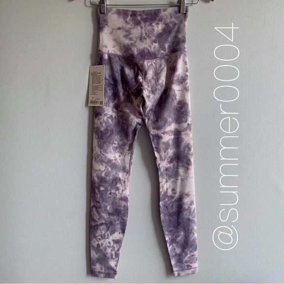 NWT Lululemon Align Criss Cross 25" Diamond Dye Pink Bliss Graphite Purp… - Picture 5 of 10